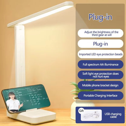 LED Book Light Touch Folding Table Night Lamp Bedside Reading Eye Protection USB Charging Night Light Reading Books for Room