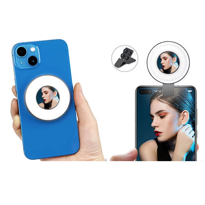 Magnetic Clip-On Smartphone Selfie Light Led Ring Fill Light for Magsafe Iphone 12 13 14 Series Android Phone Light Rechargeable